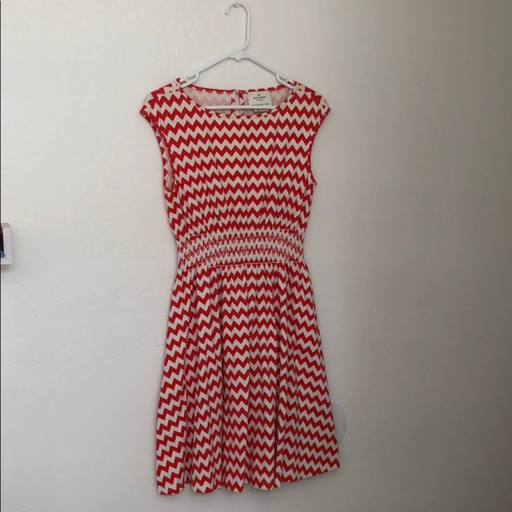 Kate Spade Orange Chevron Dress